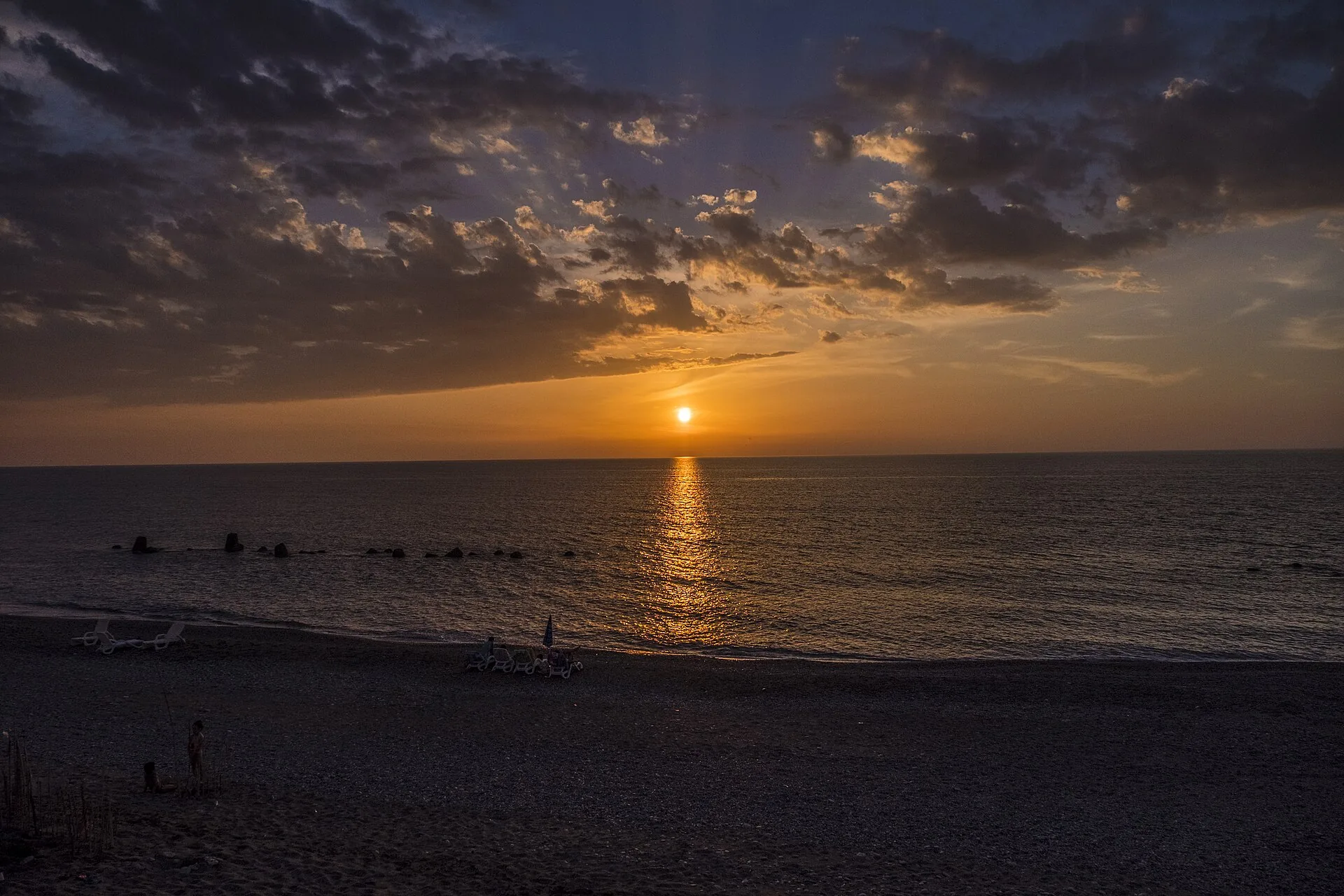 Il tramonto sul mare di Capo d'Orlando