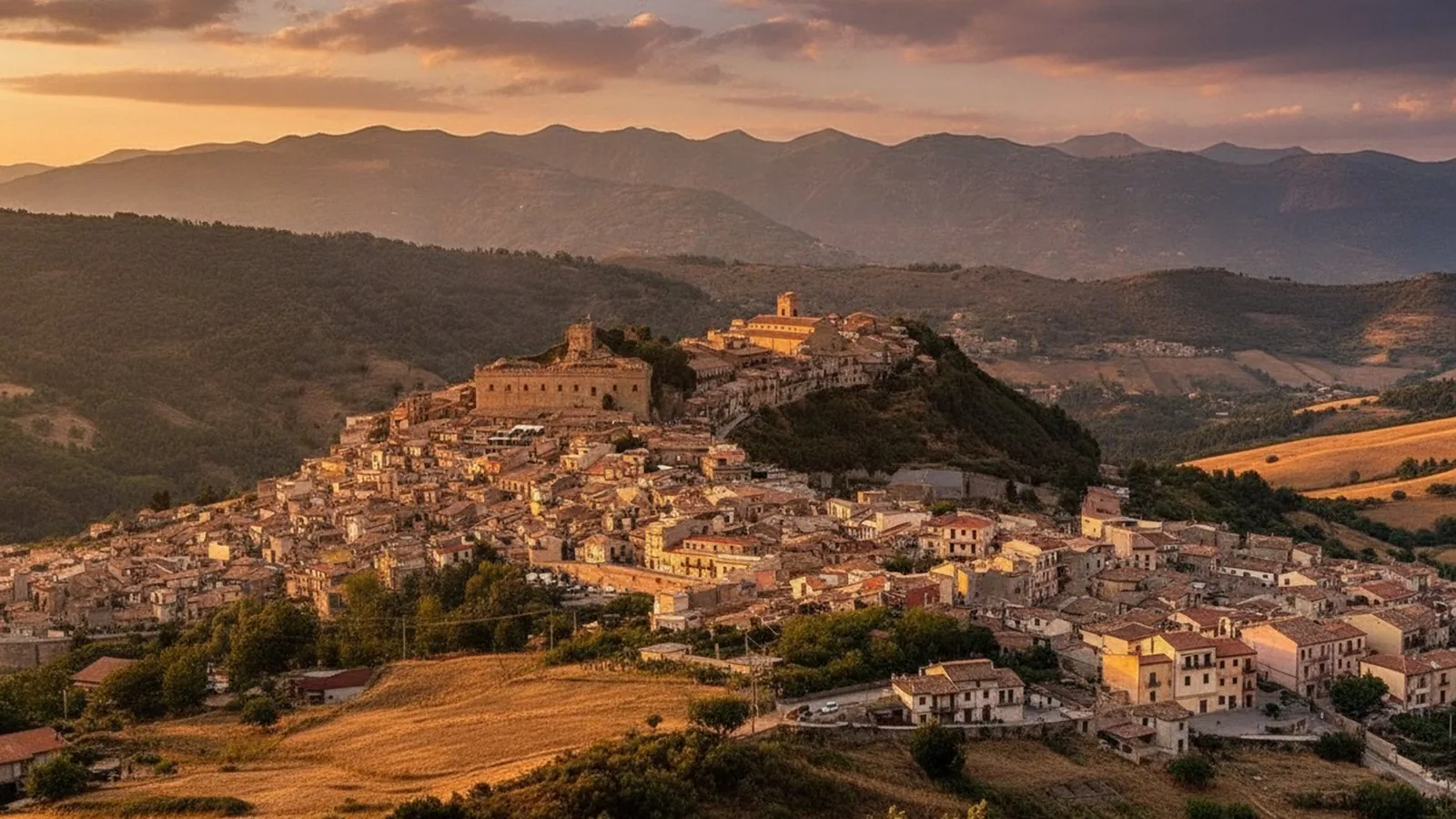Il borgo di Naso sulle colline dei Nebrodi